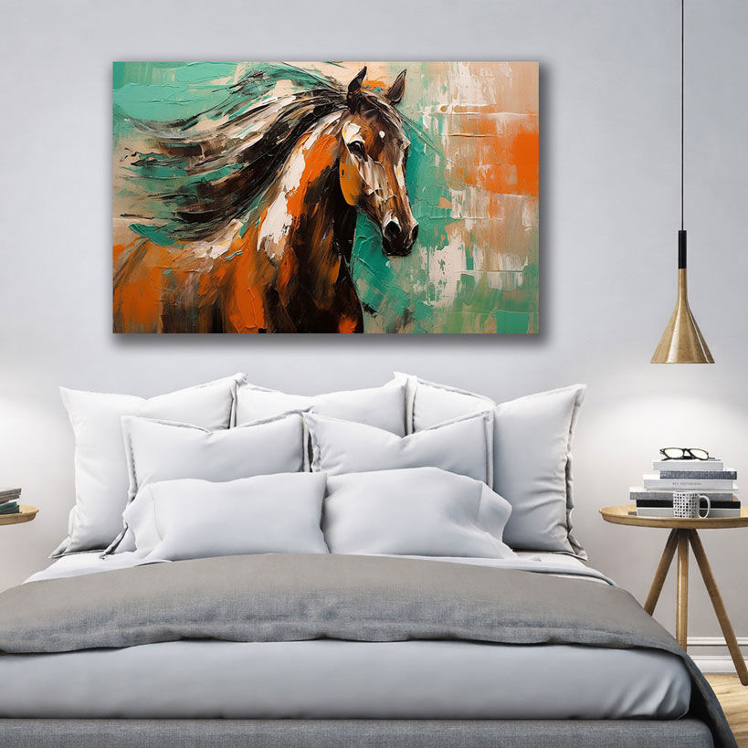 Elegant Horse Portrait Canvas For Home – view 3