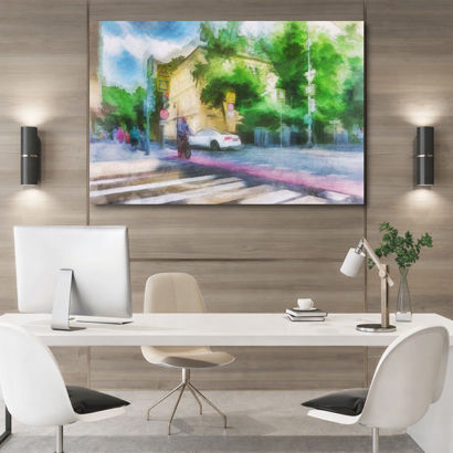 Autumn Walkway Road Canvas Wall Art – view 2