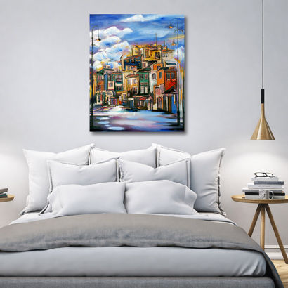Misty Walkway Road Canvas Wall Art – view 2