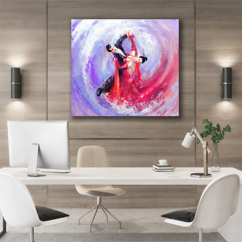 Timeless Passion Oversized Wall Art - Romantic Canvas - Displayed in Modern Bedroom - Canvas Groove India