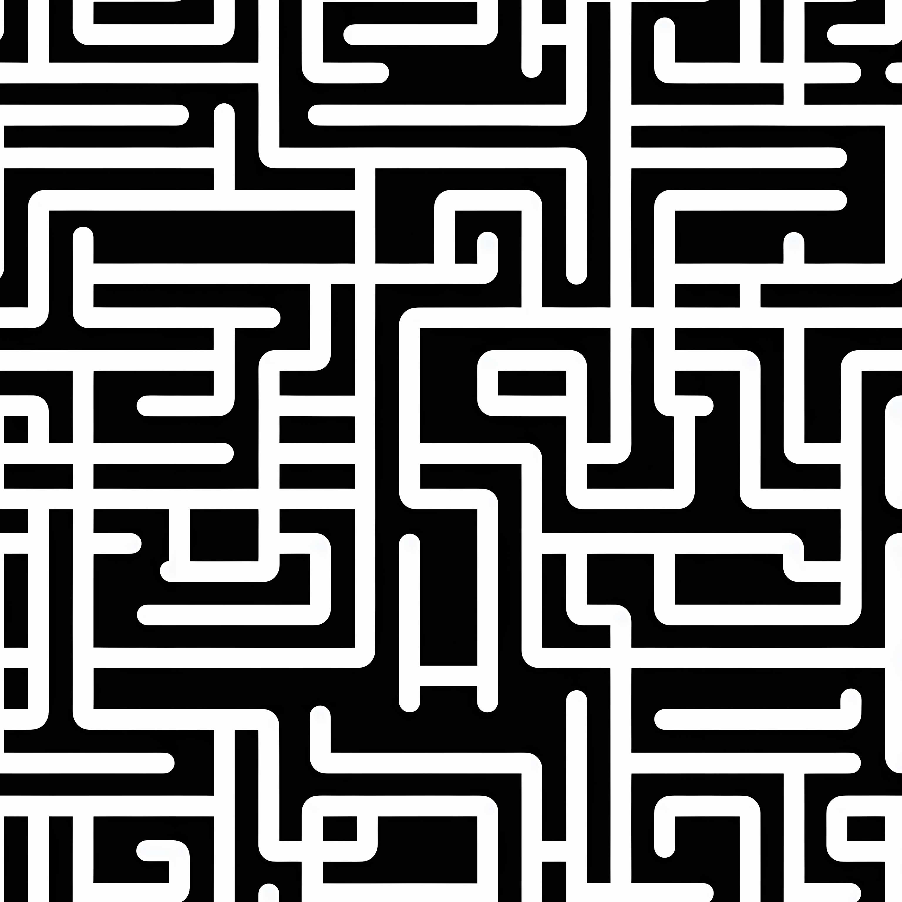 Modernist Geometric Labyrinth Maze Black & White Wallpaper — image 2 of 2