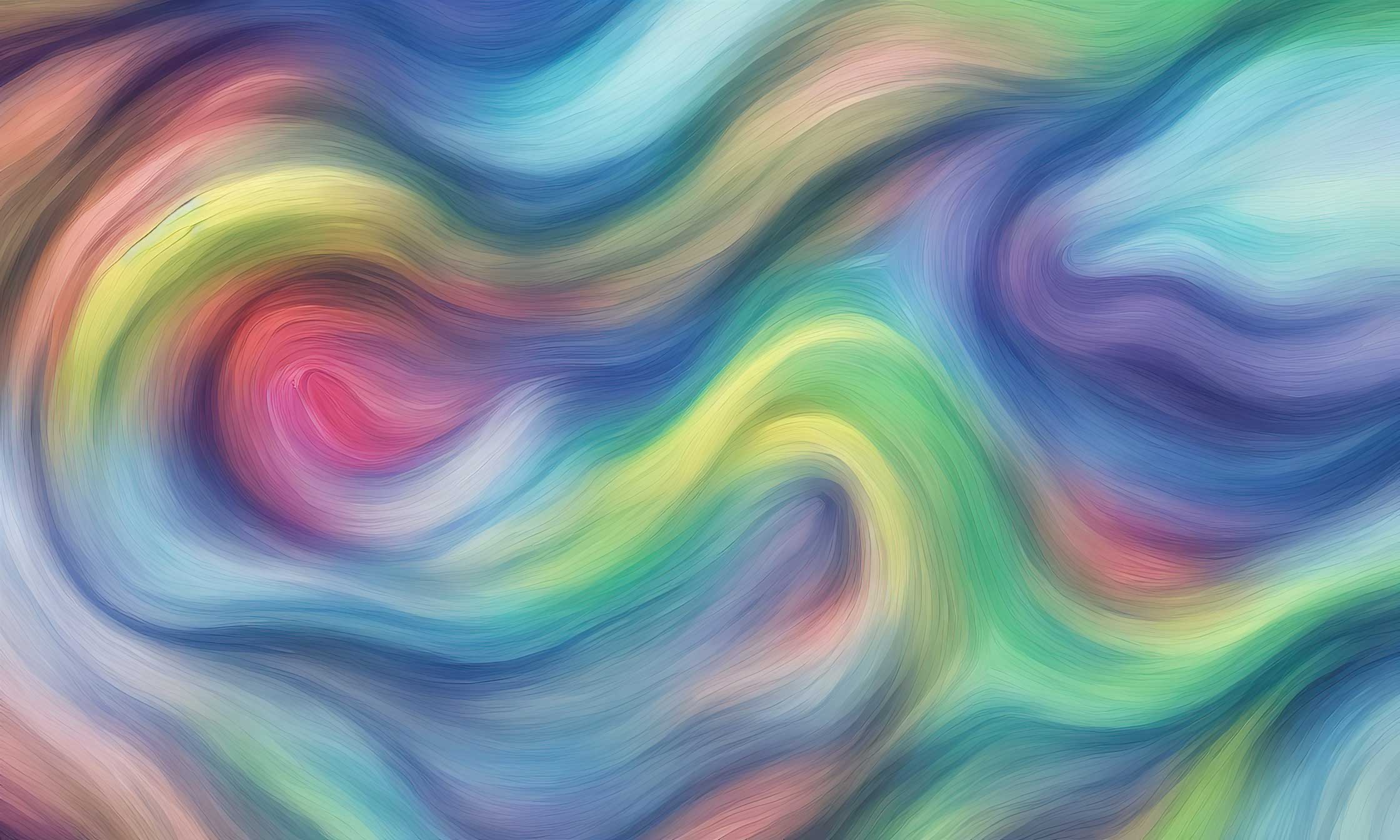 Vibrant Rainbow Liquid Swirl Oil Paint Abstract Wallpaper — image 2 of 2
