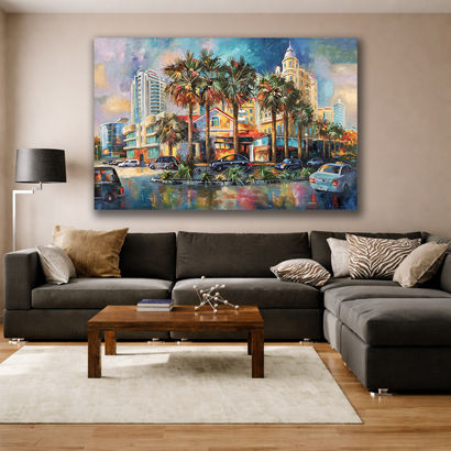 Paris Rain Reflection Eiffel Tower City Canvas – view 2