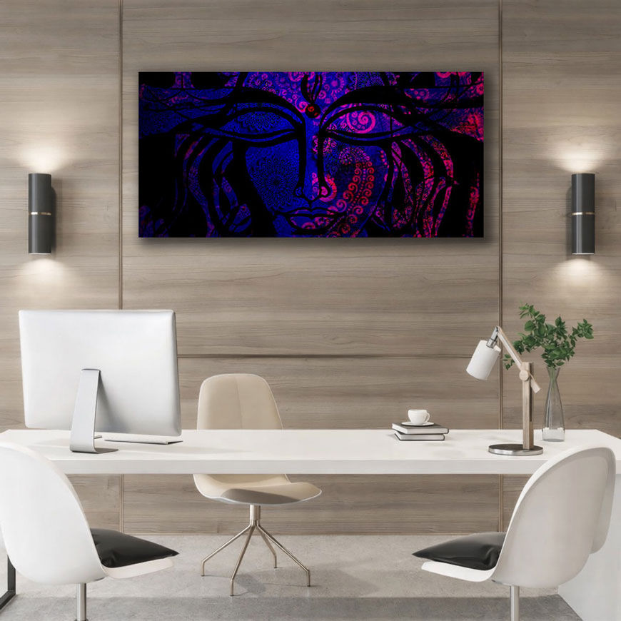 Serene God Canvas: Mahadev & Maa Parvati – view 2
