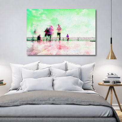 Deep Green Pine Forest Trail - Nature Canvas Art – view 4
