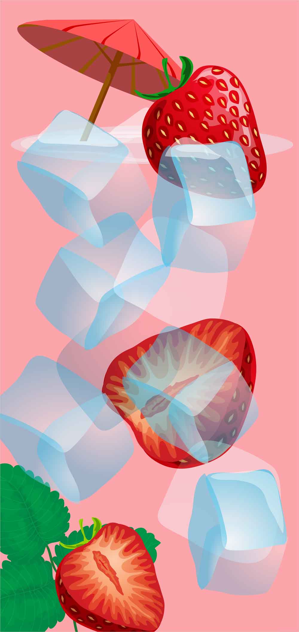Abstract Blue Watercolor Fridge Wallpaper | Modern Refrigerator Stickers – view 2