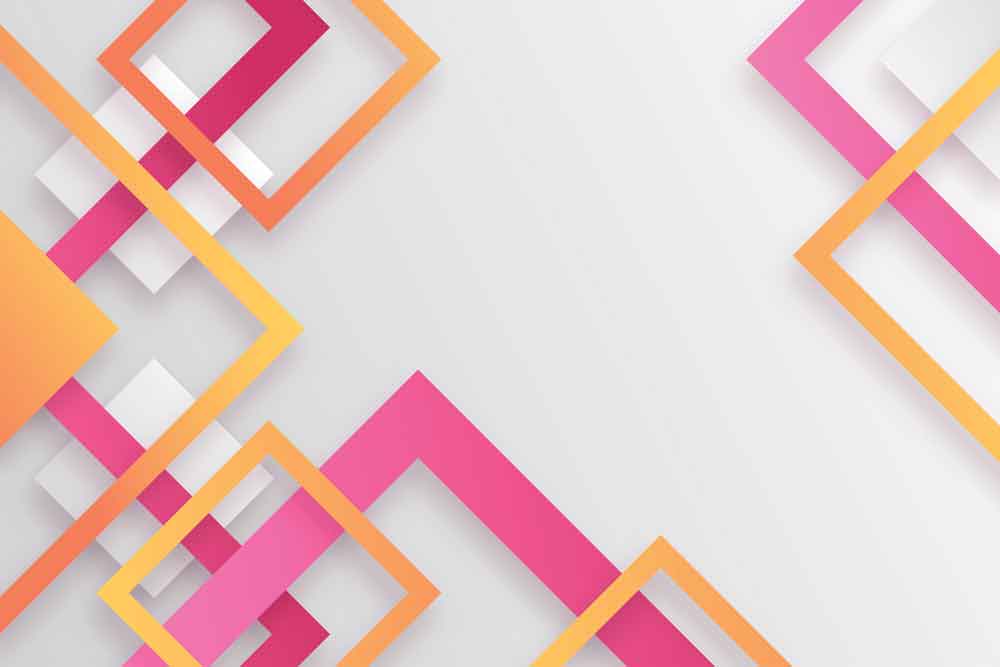 Modern Pink Geometric Flowers Fridge Wallpaper - Scandinavian Style Kitchen Wrap – view 2