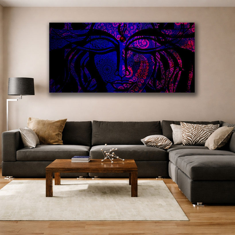 Serene God Canvas: Mahadev & Maa Parvati – view 4