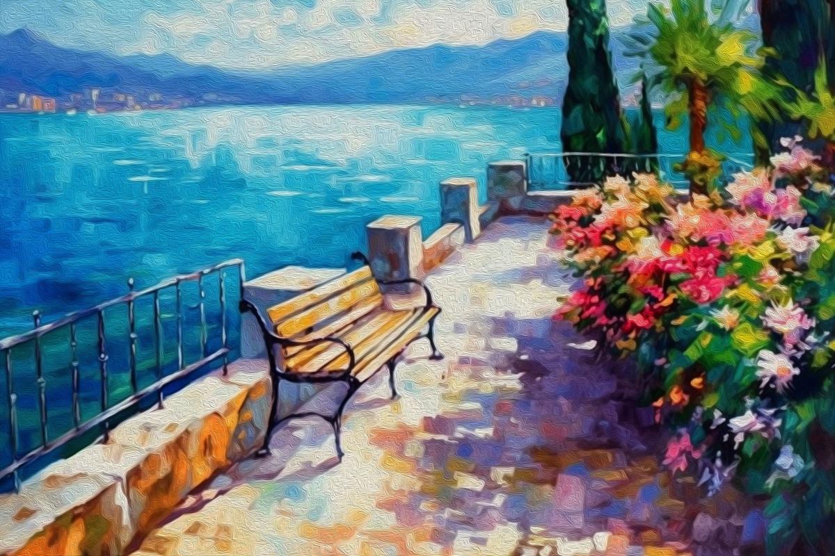 Scenic Trail Walkway Canvas For Office – view 2