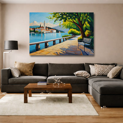 Sunlit Path Walkway Road Canvas Prints – view 2