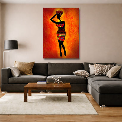 Traditional Tribal Village Canvas Wall Art – view 2