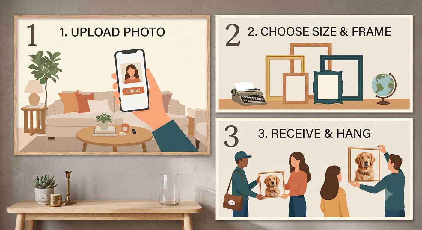 custom canvas order process steps