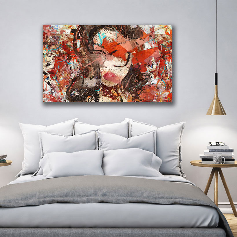 Golden Aura Room Canvas Painting – view 2
