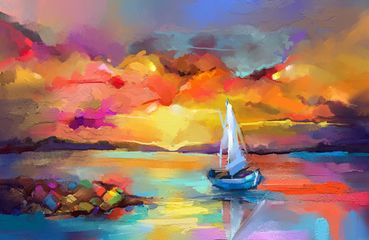 Serene Horizon Canvas Wall Art for Office — image 3 of 4