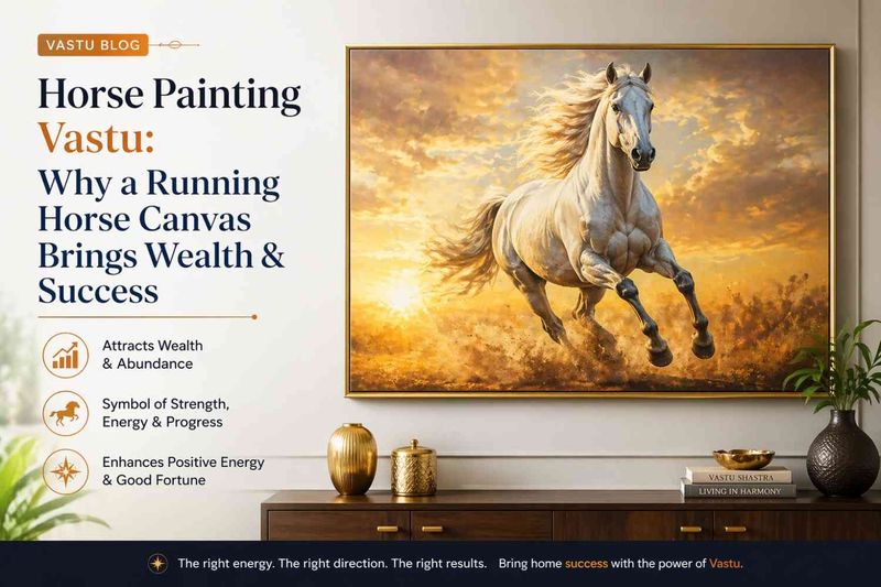 Horse Painting Vastu: Why a Running Horse Canvas Brings Wealth & Success