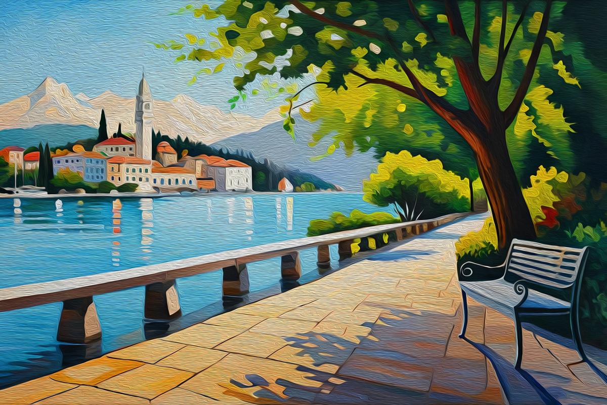 Sunlit Path Walkway Road Canvas Prints – view 3