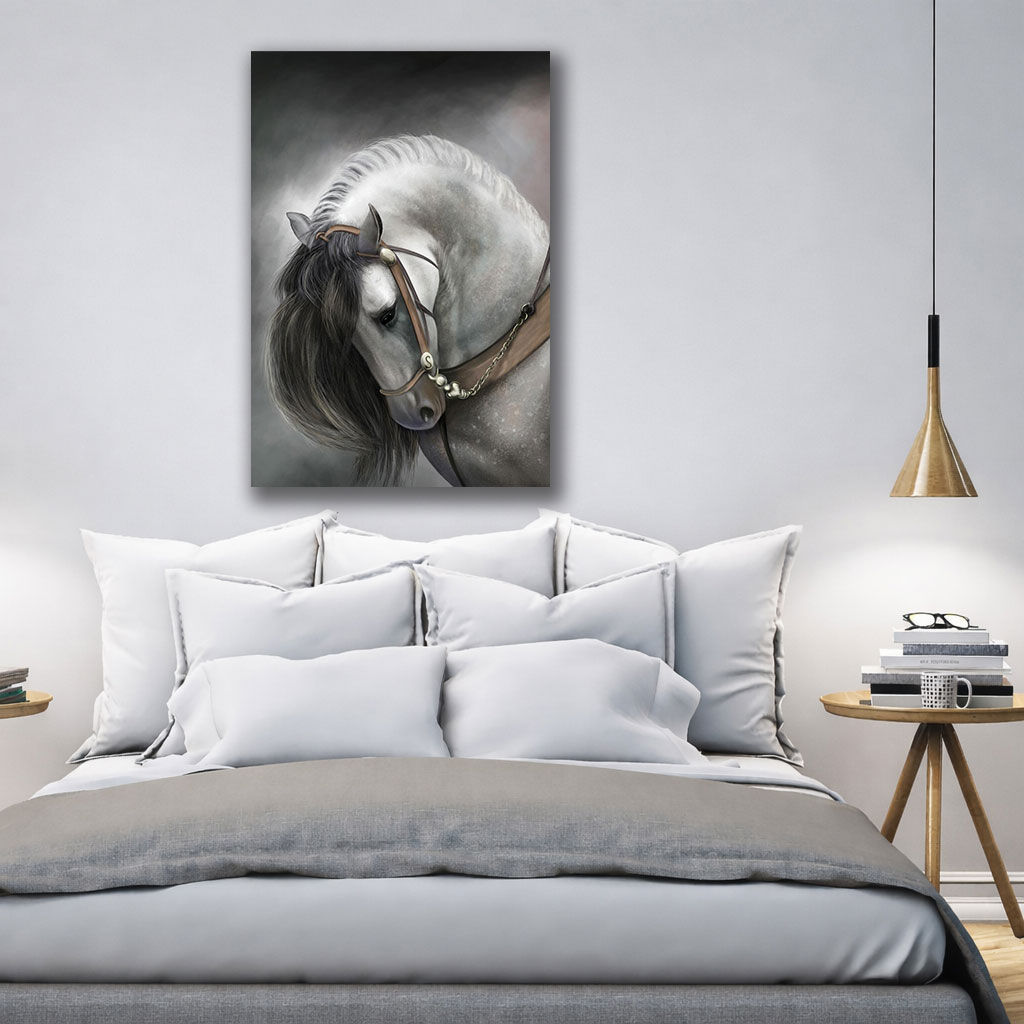 Dynamic Equine Herd Canvas Wall Art - Premium Horse Canvas Print - Close-up View - Canvas Groove India