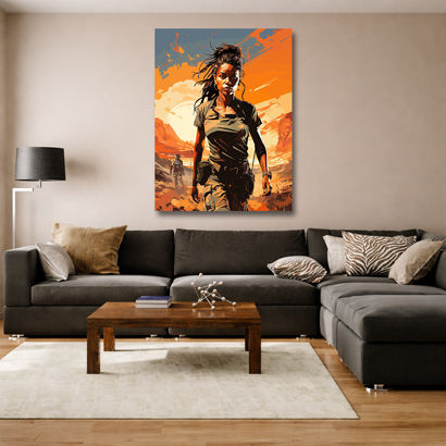 Large Canvas Prints: Tribal Village Women – view 4