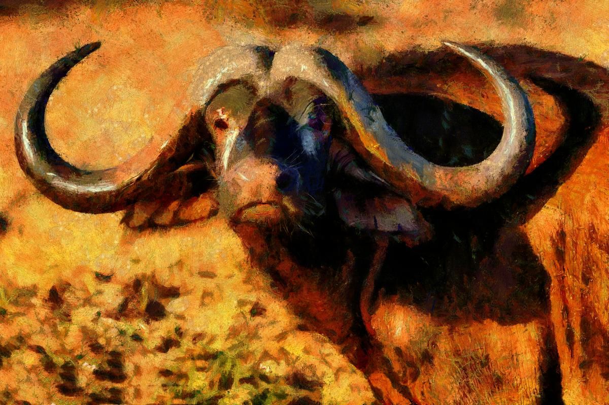 Abstract Tribal Life Canvas Painting – view 3