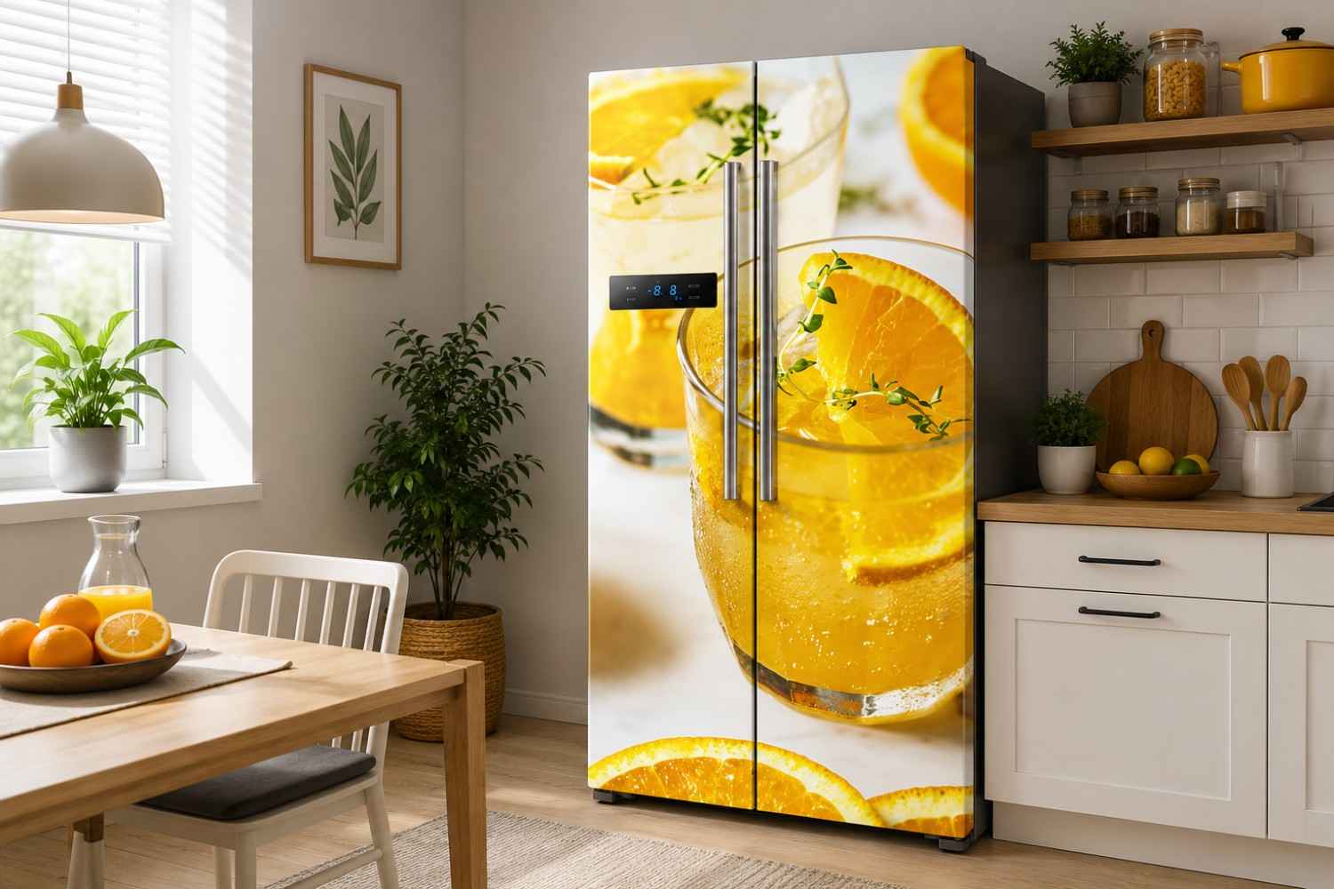 lemon design stickers for fridge 
