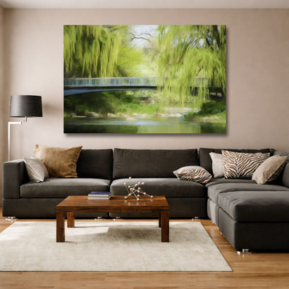 Tropical Jungle Misty Pathway - Large Canvas Wall Art – view 3
