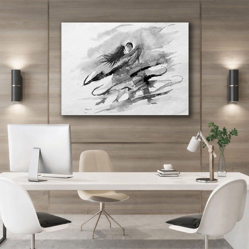 Solitary Tree in Morning Mist Canvas – view 2