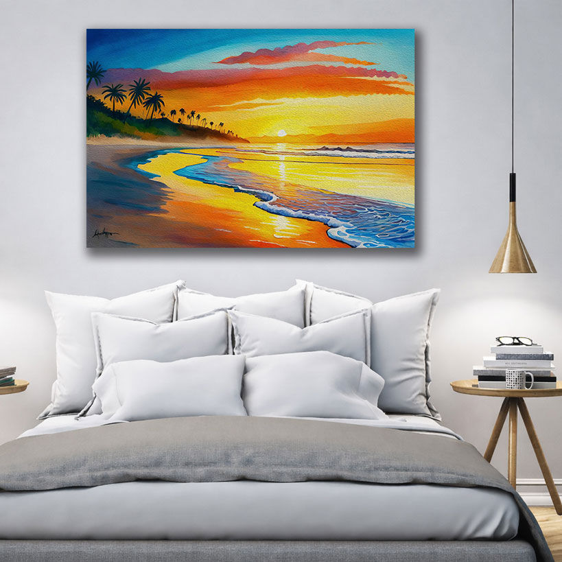 Tranquil Dawn Simple Canvas Painting for Living Room — image 2 of 4