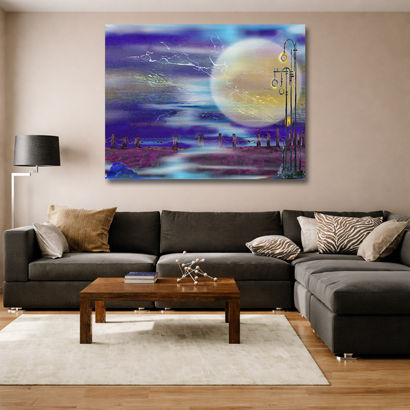 Mystical Morning Fog Forest - Canvas Art for Living Room – view 3