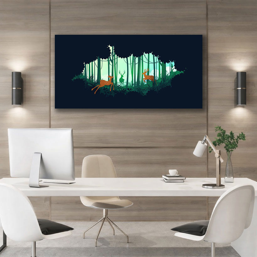 Abstract Colorful Running Horse Canvas – view 4