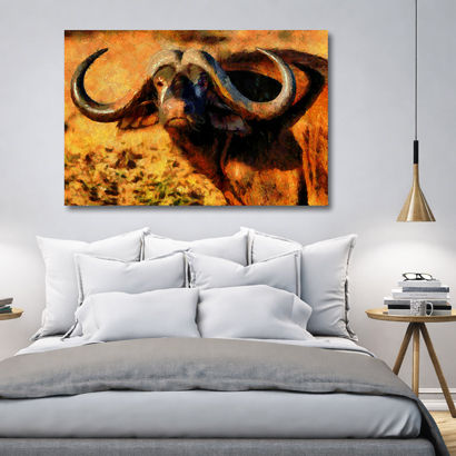 Abstract Tribal Life Canvas Painting – view 4