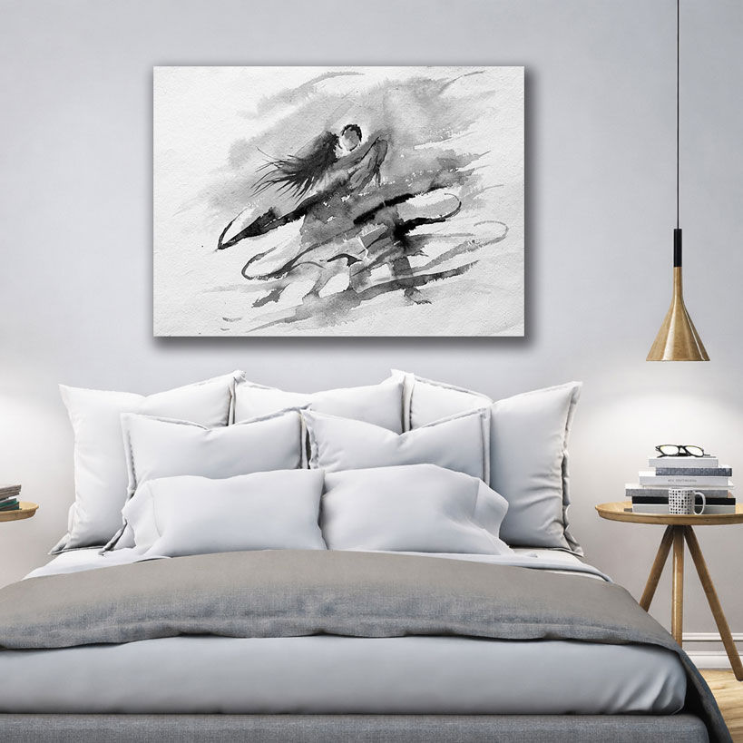 Solitary Tree in Morning Mist Canvas – view 3