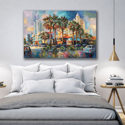 New York Night Times Square Neon Canvas Art – view 3