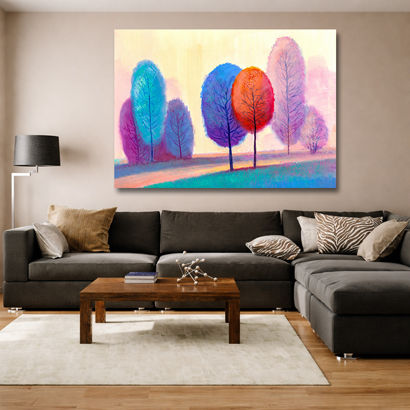 Autumn Golden Woods Road - Nature Canvas Prints Online – view 4