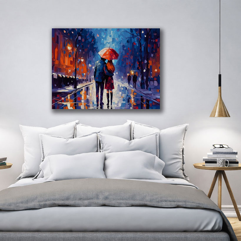 Sunlit Green Forest Wall Canvas – view 4