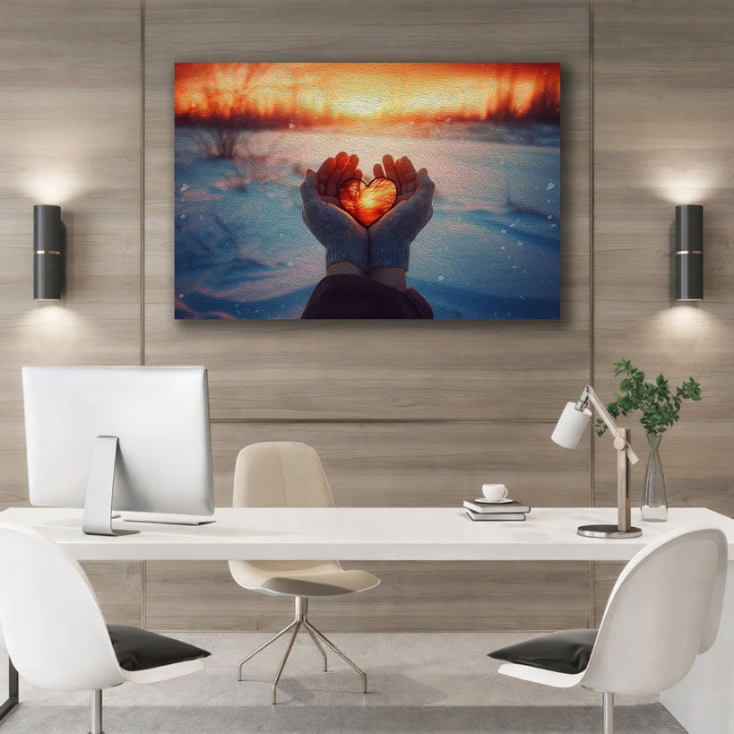 Love Silhouette Large Canvas Prints - Romantic Wall Art — image 4 of 4