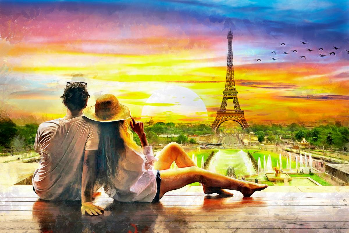 Romantic Embrace Canvas Wall Art - Premium Prints for Home — image 4 of 4