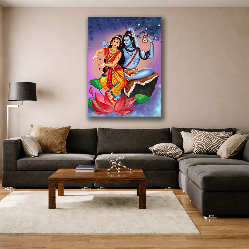 Large Canvas Wall Art: Shiva Parvati – view 4