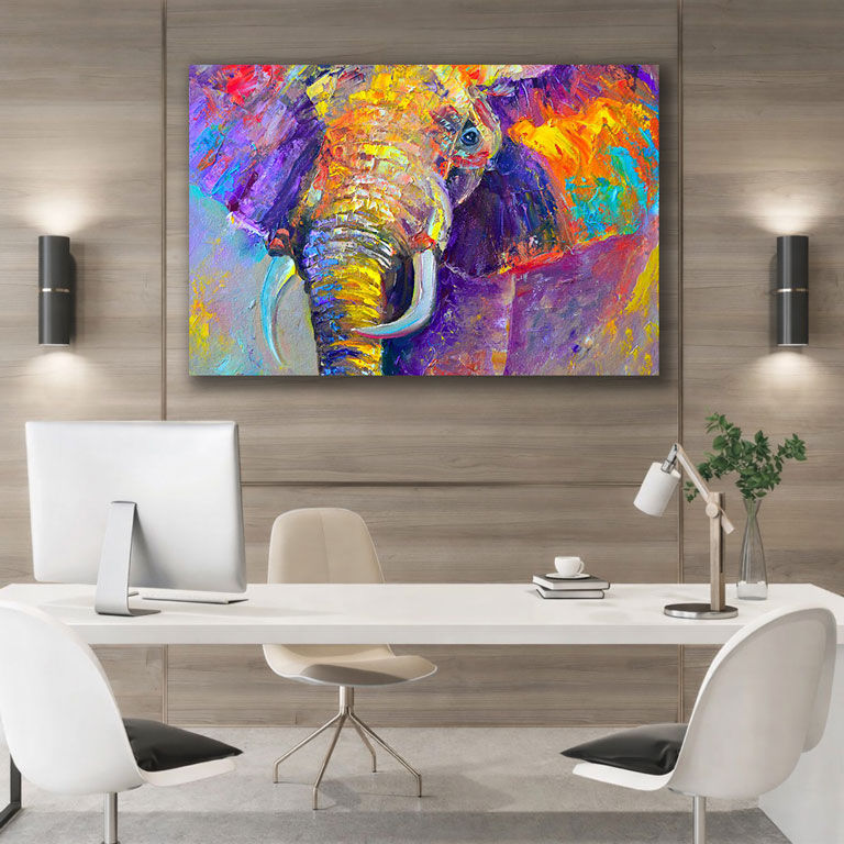 Majestic Wildlife Large Canvas Wall Art - Displayed in Office or Study Room - Office Wall Decor India - Canvas Groove India