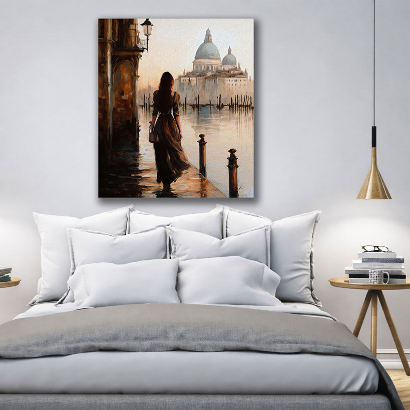 Black and White Minimalist Diva Canvas – view 3