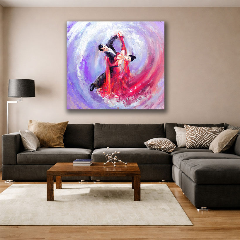 Timeless Passion Oversized Wall Art - - Frame Type Options - Roll Canvas Ready To Hang Floating Frame - Canvas Groove India