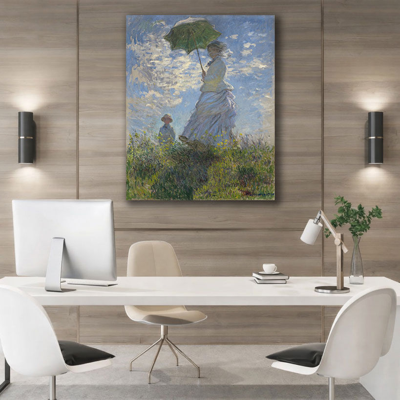 Classic Mother and Child Canvas Painting - Displayed in Office or Study Room - Office Wall Decor India - Canvas Groove India