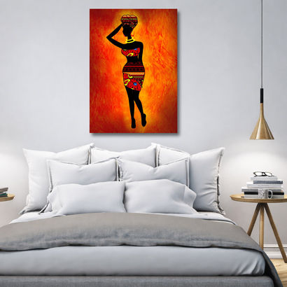 Traditional Tribal Village Canvas Wall Art – view 4
