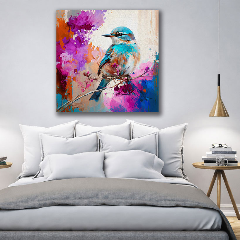 Abstract Colorful Lion Canvas Painting – view 4