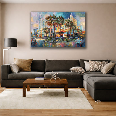 New York Night Times Square Neon Canvas Art – view 4
