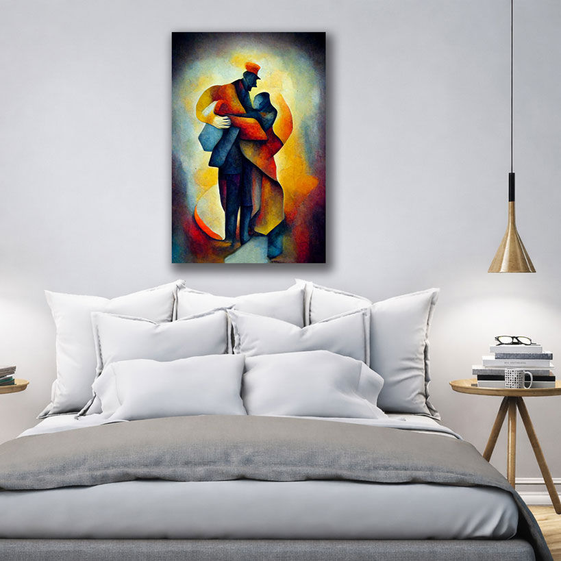 Romantic Sunset Canvas Art - Large Wall Prints - Displayed in Office or Study Room - Canvas Groove India