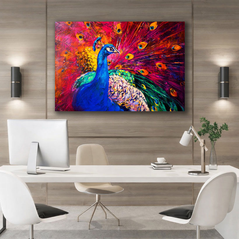 Vibrant Autumn Forest Stream Canvas Art – view 4