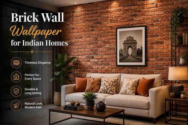 Brick Wall Wallpaper for Indian Homes: Types, Designs & Where to Buy