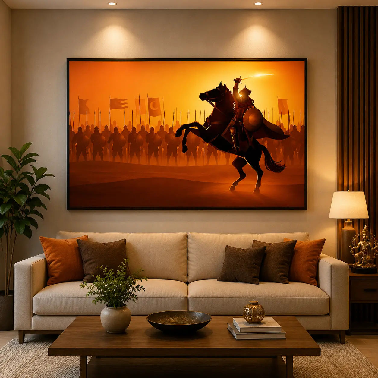 Abstract Wild Horse Large Canvas Art – view 2