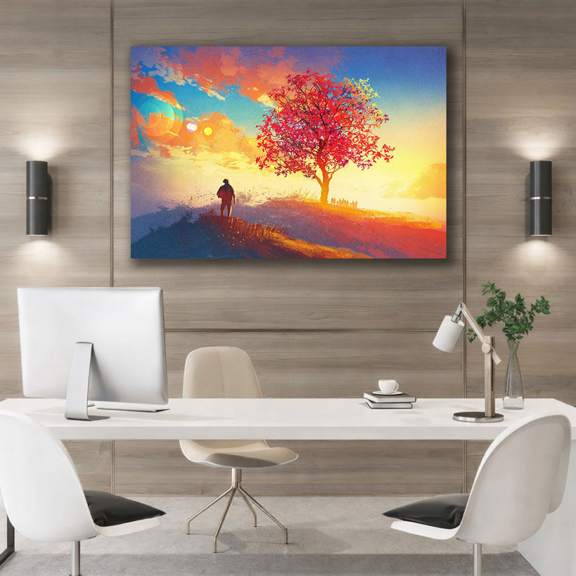 Radiant Sun Rays Custom Canvas Wall Art – view 2