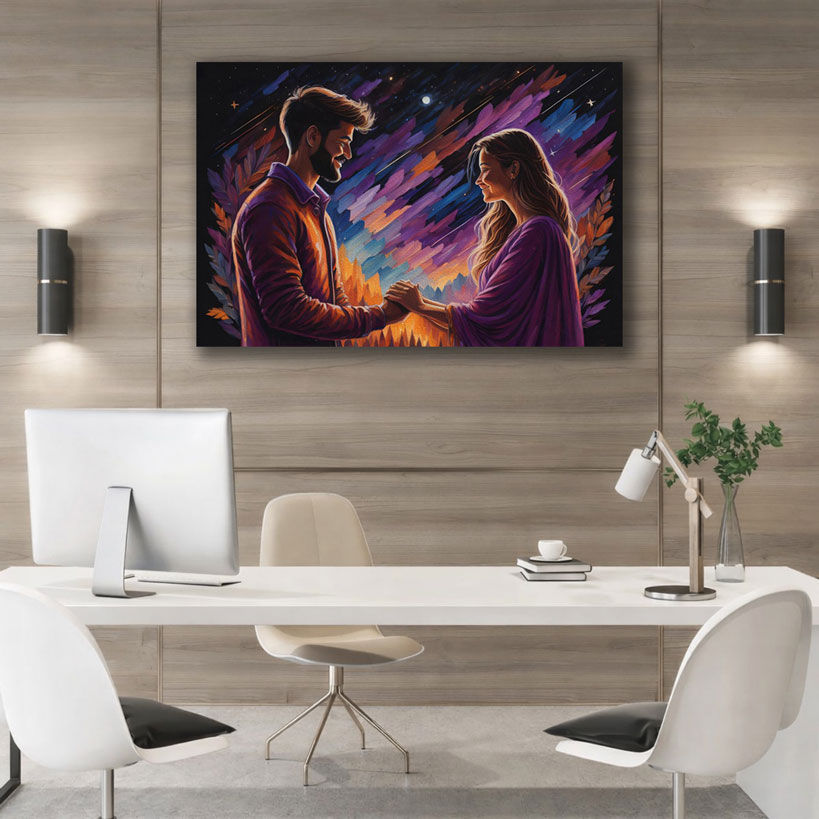 Abstract Skyline Silhouette Wall Art – view 3